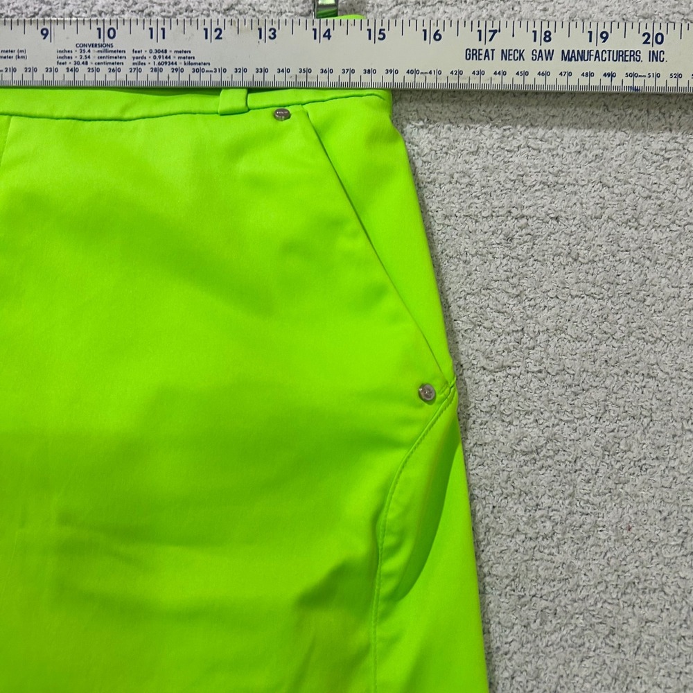 RLX Ralph Lauren Golf Skort Performance 2 Neon Green Luxury Athletic Sport Skirt - Picture 2 of 6